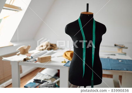Mannequin in workshop, dressmaking concept, nobody Mannequin in workshop, dressmaking concept, nobody 83990836