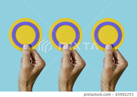 circular intersex flag in their hands 83992255