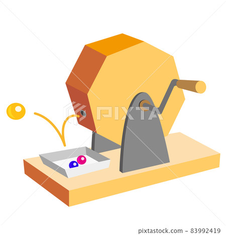 Garapon 彩票機的矢量圖解 83992419