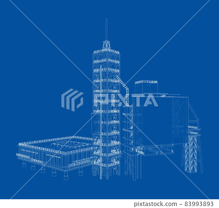 Launch pad whithout Space Rocket. Vector Launch pad whithout Space Rocket. Vector 83993893