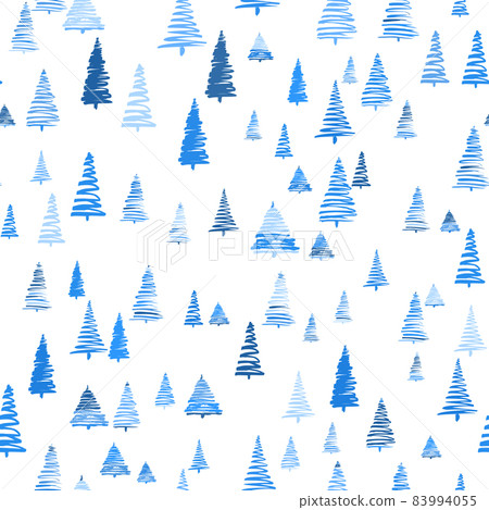 Christmas trees flat vector seamless pattern - Stock Illustration ...