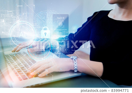 女性和安全圖形設計 83994771