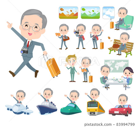 一組旅行的商務老人 一組旅行的商務老人 83994799
