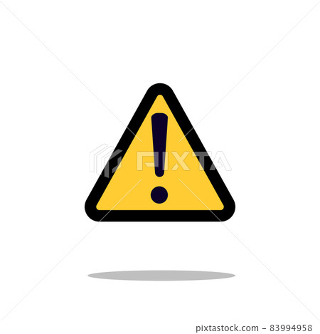 Hazard warning attention sign with exclamation mark symbol icon vector illustration Hazard warning attention sign with exclamation mark symbol icon vector illustration 83994958