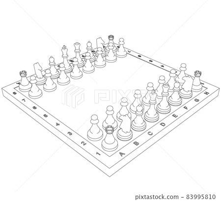 Chess Rook Contour Illustration Stock Illustration - Download