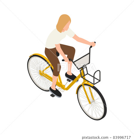 Female Bicycle Ride Composition 83996717