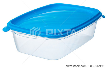 Plastic storage container for food isolated on white Plastic storage container for food isolated on white 83996995