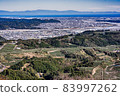 Tea plantation scenery seen from Awatake 83997262