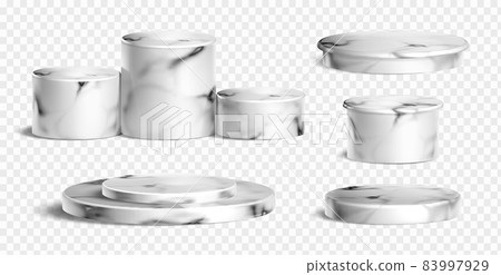 Realistic round marble podium stage for cosmetic Realistic round marble podium stage for cosmetic 83997929