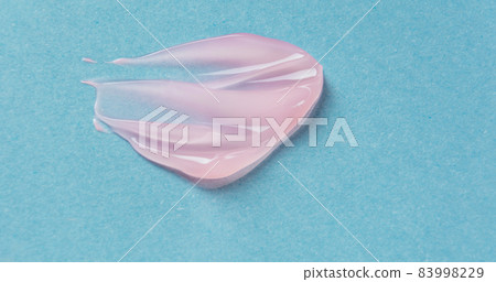 Liquid cosmetic product texture, gel or cream smear 83998229