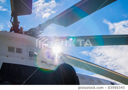 Helicopter on a background of the sky 83998345