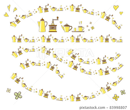 Tea time line set yellow 83998807