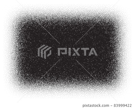 Dotwork rectangle pattern vector background. Sand grain effect. Black noise stipple dots. Abstract noise dotwork pattern. Dots grunge banner. Gradient stipple. Stochastic dotted vector background. 83999422
