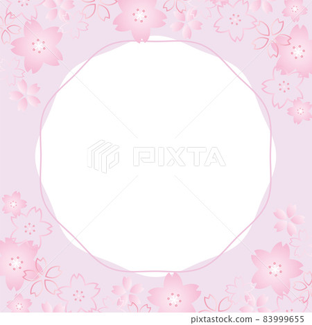 櫻花框/橫幅/背景（粉彩淺紫色） 83999655