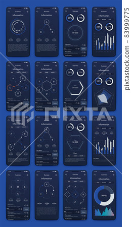 Vector graphics infographics with mobile phone. Template for creating mobile applications, workflow layout, diagram, banner, web design, business reports 83999775