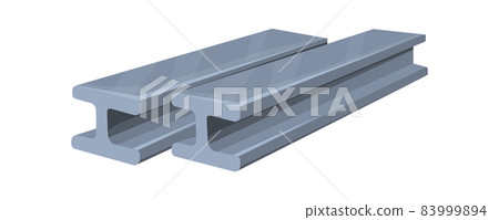Metal construction beams. Steel structure girders, building materials, iron structural profile for building, cartoon flat vector icon illustration Metal construction beams. Steel structure girders, building materials, iron structural profile for building, cartoon flat vector icon illustration 83999894