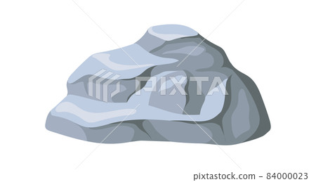 Large chunk of stone. Granite boulder, rocks debris, broken rubble, wall formation, cartoon vector Large chunk of stone. Granite boulder, rocks debris, broken rubble, wall formation, cartoon vector 84000023