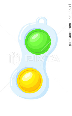 Keychain simple dimple. Anti scratch keychains toys, vector illustration Keychain simple dimple. Anti scratch keychains toys, vector illustration 84000051