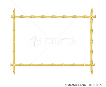 Frame bamboo nature. Yellow decorated borders vector object Frame bamboo nature. Yellow decorated borders vector object 84000153