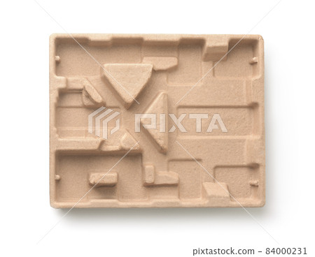 Top view of molded pulp packaging tray Top view of molded pulp packaging tray 84000231