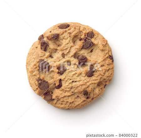 Top view of homemade chocolate chip cookie Top view of homemade chocolate chip cookie 84000322