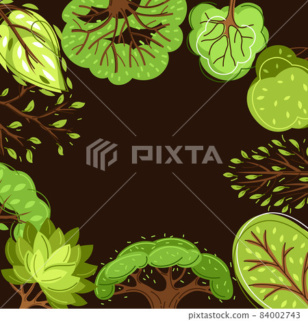 Set of spring or summer abstract stylized trees. 84002743