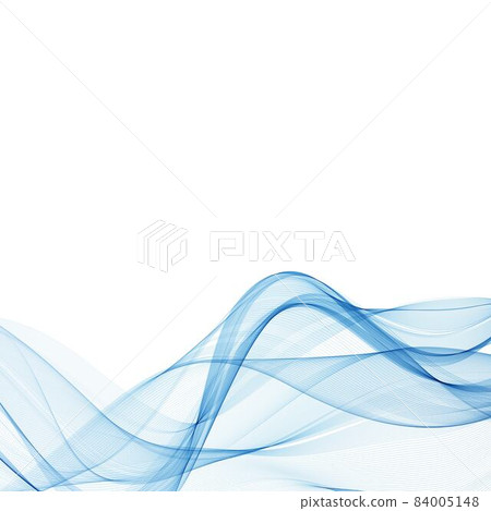 Abstract smooth color wave vector. Curve flow blue motion illustration. Smoke design. Vector lines. Abstract smooth color wave vector. Curve flow blue motion illustration. Smoke design. Vector lines. 84005148