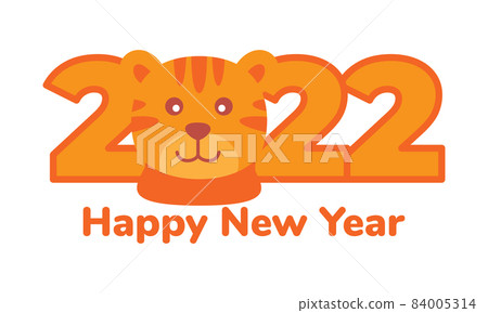 2022 happy new year colorful playful cute tiger 84005314