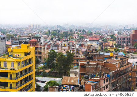 Panorama view over Kathmandu city from Swayambhunath temple complex, Nepal. Panorama view over Kathmandu city from Swayambhunath temple complex, Nepal. 84006637