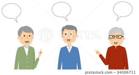 Senior men having a conversation Senior men having a conversation 84006711