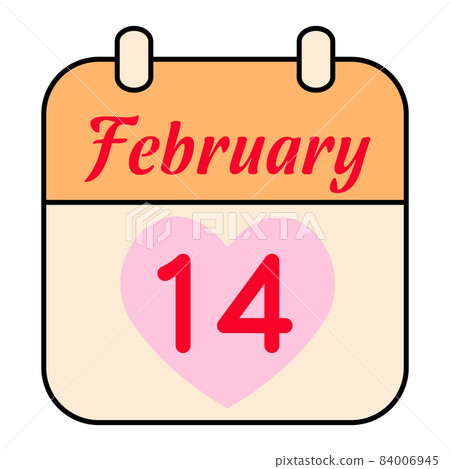 Valentine's day calendar 84006945