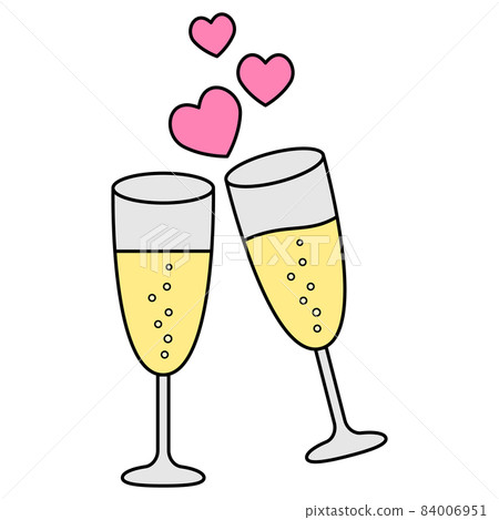 Champagne toast heart 84006951