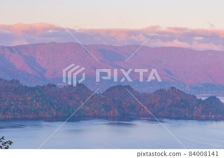 Autumn leaves of Towada Lake 84008141