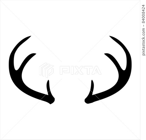 Deer horns - for holiday christmas greeting card or poster, banner, sticker. 84008424