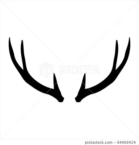 Deer horns - for holiday christmas greeting card or poster, banner, sticker. 84008429