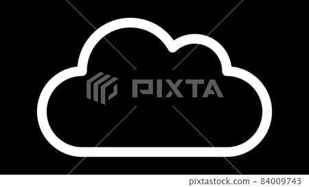 簡單的雲圖(黑底白線) 簡單的雲圖(黑底白線) 84009743