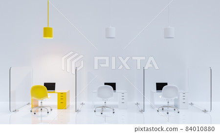 Yellow office desk. Yellow office desk. 84010880