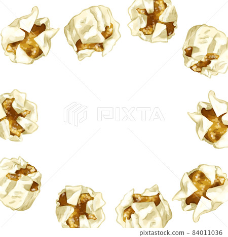 Hand-painted watercolor shumai illustration square frame / box Hand-painted watercolor shumai illustration square frame / box 84011036