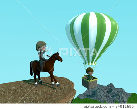 氣球、堂吉訶德和桑喬潘薩 84011696