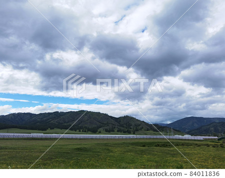 Vacation landscape. Russian Altai mountains. Multa region. Staycation concept Vacation landscape. Russian Altai mountains. Multa region. Staycation concept 84011836