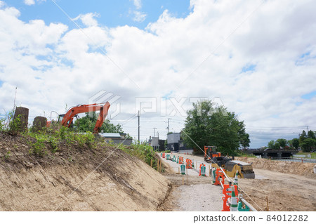 Scenery of road construction site Scenery of road construction site 84012282