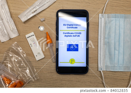 EU digital covid certificate mobile phone test and mask EU digital covid certificate mobile phone test and mask 84012835