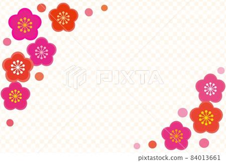 梅花框架方格圖案 84013661