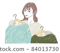 A woman picking her clothes 84013730