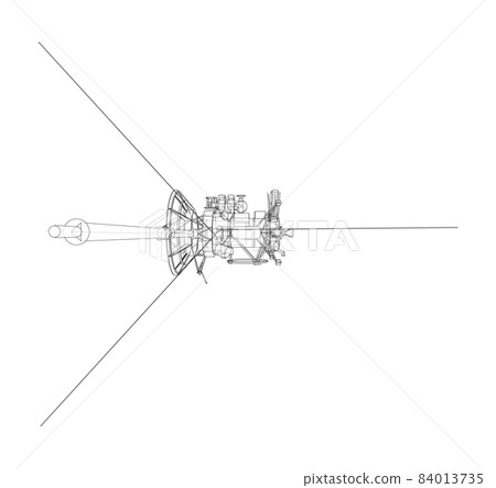 Communication satellite concept outline 84013735