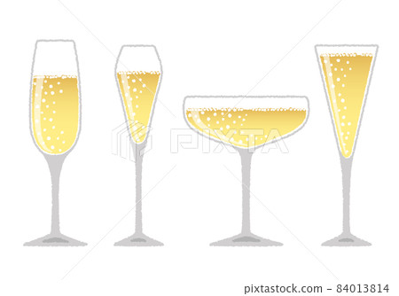 Champagne glass illustration 84013814