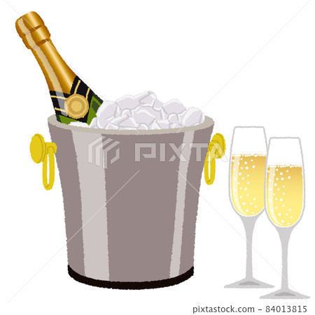 Champagne cooler illustration 84013815