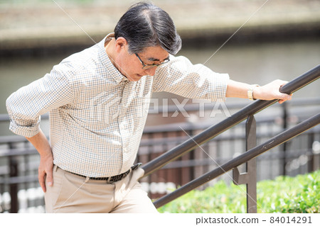 Back pain senior man spicy 84014291