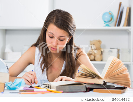 Woman is reading text Woman is reading text 84014452