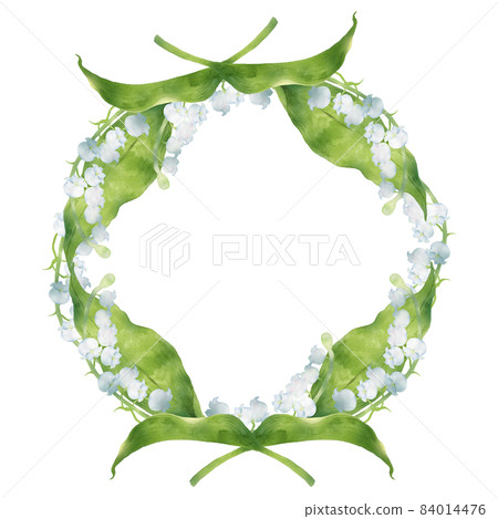 Lily of the valley flower wreath 84014476
